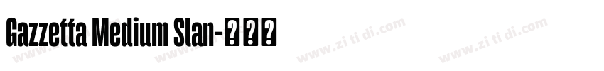 Gazzetta Medium Slan字体转换